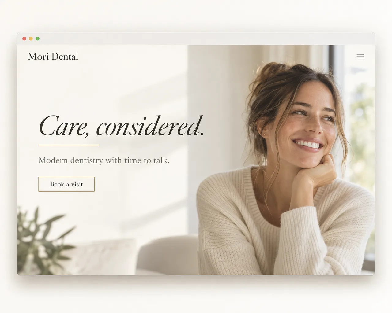 "Care, considered" hero